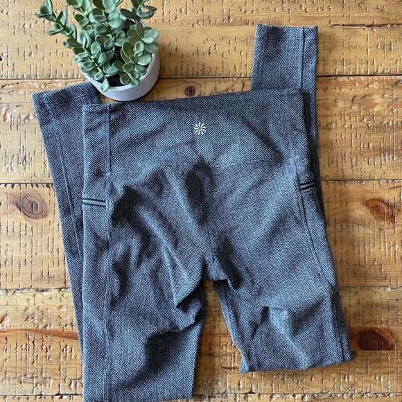 Athleta Sly Drifter Gray Herringbone Leggings S - Picture 8 of 8